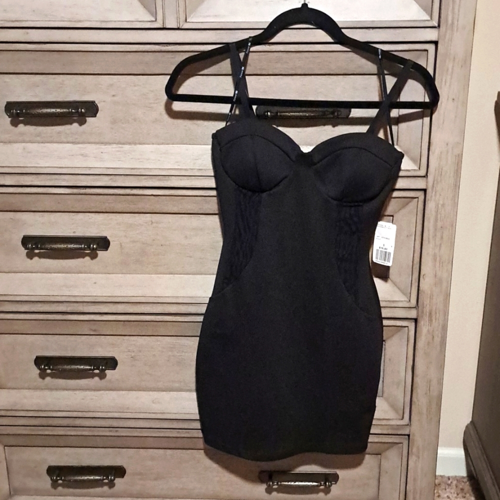 Black spaghetti strap dress